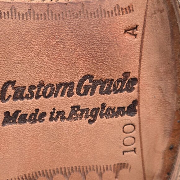 Church's Famous English Shoe Men 10 Black Leather Wingtip Benchmade Dress Oxford - Picture 11 of 15